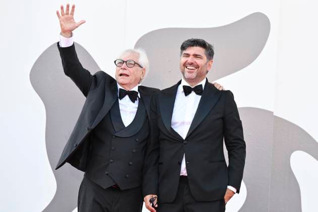 September 5, 2025, Venice, Italy: Italian singer Nino D™Angelo (L) and his son Toni D™Angelo (R) arrive for the premiere of Nino 18 giorni during the 82nd Venice Film Festival in Venice, Italy, 05 September 2025. The movie is presented out of competition at the festival running from 27 August to 06 September 2025. ANSA ETTORE FERRARI. Venice Italy  - ZUMAa110 20250905_zaf_a110_043 Copyright: xEttorexFerrarix