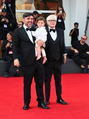Venice, 82nd Venice International Film Festival 2025 - Evening 10. Red Carpet for the film Nino. 18 Days. Pictured: Nino D Angelo with his son Tony Antonio D Angelo.  Copyright: xManuelexMangiarottix xipa-agency.netx xPoolxPhotoxEventsx06x IPA_Agency_IPA64221947