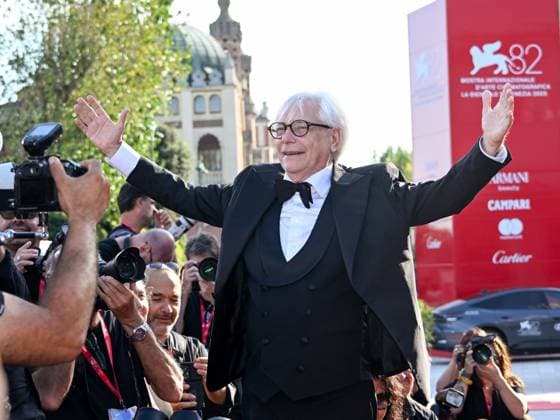 Venice, ITALY: Venice, 82nd Venice International Film Festival 2025 - Evening 10. Red Carpet for the film Nino. 18 Days. - Pictured: Nino D Angelo among the photographers. Venice ITALY  - ZUMAp169 20250905_zea_p169_697 Copyright: xSimonexComix