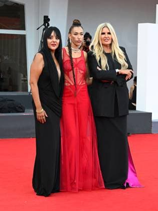 Venice, 82nd Venice International Film Festival 2025 - Evening 10. Red Carpet for the Nuovo Imaie evening. Pictured are Tiziana Rocca, Nina Zilli, and Maila Sansaini.  Copyright: xManuelexMangiarottix xipa-agency.netx xPoolxPhotoxEventsx06x IPA_Agency_IPA64230226