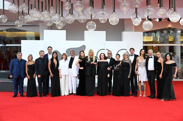 Venice, 82nd Venice International Film Festival 2025 - Evening 10. Red Carpet for the Nuovo Imaie evening. Pictured are the winners with Tiziana Rocca.  Copyright: xManuelexMangiarottix xipa-agency.netx xPoolxPhotoxEventsx06x IPA_Agency_IPA64230254