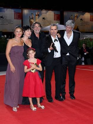 Venice, 82nd Venice International Film Festival 2025 - Evening 10 - Red Carpet for Piero Pelù s film Rumore Dentro (Pictured: Valentina Parigi, Franco Di Sarro, Piero Pelù, Francesco Fei, Pietro Fuccio)  Copyright: xAlbertoxTerenghi PoolxPhotoxEventsx06x xipa-agency.netx xPoolxPhotoxEventsx06x IPA_Agency_IPA64236788