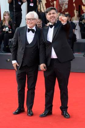 Nino D Angelo with son Toni D Angelo at the premiere of the documentary Nino 18 Giorni at the Biennale di Venezia 2025 82 Venice International Film Festival at the Palazzo del Cinema Venice, 05 09 2025 Foto:xA.xM.xTinghinox xFuturexImagex nino_5907