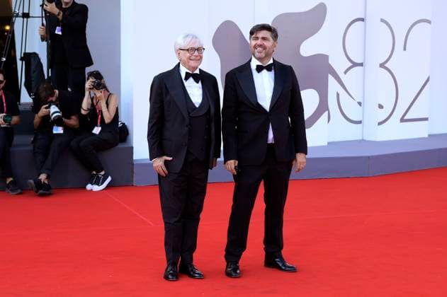 Nino D Angelo with son Toni D Angelo at the premiere of the documentary Nino 18 Giorni at the Biennale di Venezia 2025 82 Venice International Film Festival at the Palazzo del Cinema Venice, 05 09 2025 Foto:xA.xM.xTinghinox xFuturexImagex nino_5912