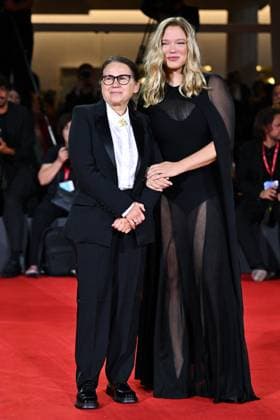 Venice Silent Friend Premiere AM Ildiko Enyedi and Lea Seydoux attending the Silent Friend Premiere as part of the 82nd Venice International Film Festival at the Lido in Venice, Italy on September 05, 2025. Photo by Aurore Marechal ABACAPRESS.COM Venice Italy  Copyright: xMarechalxAurore ABACAx