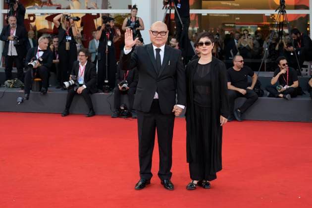 The sun rises on us all red carpet in Venice Lido - 05 Sep 2025 Ma Shuang and Cai Shangjun attend The sun rises on us all red carpet during the 82nd Venice Film Festival at Palazzo del Cinema. Venice Lido Italy Copyright: xMarioxCartellix xSOPAxImagesx _DSC7225