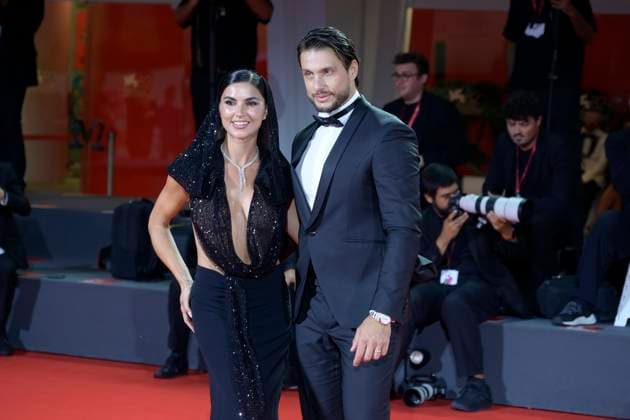 Silent friend red carpet in Venice Lido, Italy - 05 Sep 2025 Teresa Langella (l) and Andrea Dal Corso (r) attend the Silent friend red carpet during the 82nd Venice Film Festival at Palazzo del Cinema. Venice Lido Italy Copyright: xMarioxCartellix xSOPAxImagesx _DSC7495