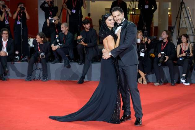 Silent friend red carpet in Venice Lido, Italy - 05 Sep 2025 Teresa Langella (l) and Andrea Dal Corso (r) attend the Silent friend red carpet during the 82nd Venice Film Festival at Palazzo del Cinema. Venice Lido Italy Copyright: xMarioxCartellix xSOPAxImagesx _DSC7505