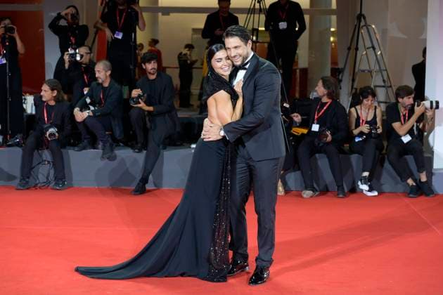 Silent friend red carpet in Venice Lido, Italy - 05 Sep 2025 Teresa Langella (l) and Andrea Dal Corso (r) attend the Silent friend red carpet during the 82nd Venice Film Festival at Palazzo del Cinema. Venice Lido Italy Copyright: xMarioxCartellix xSOPAxImagesx _DSC7506