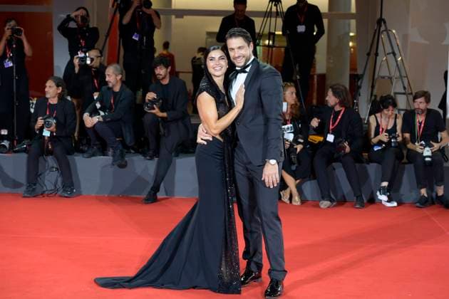 Silent friend red carpet in Venice Lido, Italy - 05 Sep 2025 Teresa Langella (l) and Andrea Dal Corso (r) attend the Silent friend red carpet during the 82nd Venice Film Festival at Palazzo del Cinema. Venice Lido Italy Copyright: xMarioxCartellix xSOPAxImagesx _DSC7507