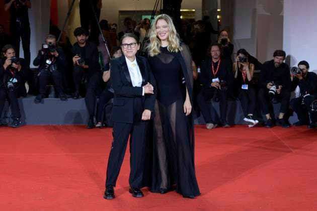 Silent friend red carpet in Venice Lido, Italy - 05 Sep 2025 Idiko Eneydi (l) and Lea Sydoux (r) attend the Silent friend red carpet during the 82nd Venice Film Festival at Palazzo del Cinema. Venice Lido Italy Copyright: xMarioxCartellix xSOPAxImagesx _DSC7714
