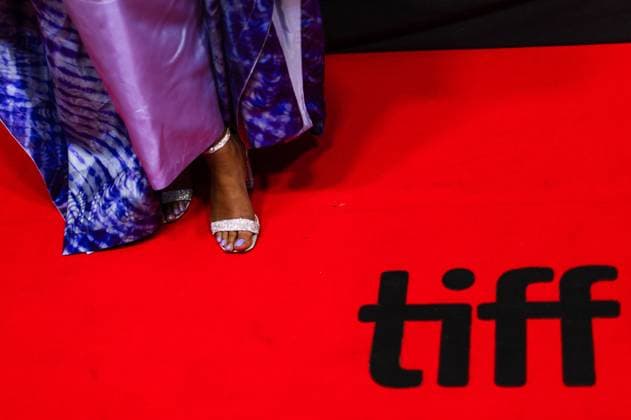 September 5, 2025, Toronto, On, Canada: Gloria Mampuya s heels are pictured on the red carpet for Steal Away at the Toronto International Film Festival in Toronto on Friday, September 5, 2025. Toronto Canada  - ZUMAc35_ 20250905_zaf_c35_108 Copyright: xLauraxProctorx