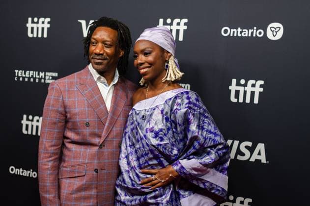 September 5, 2025, Toronto, On, Canada: Arnold Pinnock, left, and Gloria Mampuya arrive on the red carpet for Steal Away at the Toronto International Film Festival in Toronto on Friday, September 5, 2025. Toronto Canada  - ZUMAc35_ 20250905_zaf_c35_110 Copyright: xLauraxProctorx