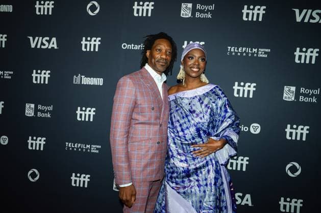 September 5, 2025, Toronto, On, Canada: Arnold Pinnock, left, and Gloria Mampuya arrive on the red carpet for Steal Away at the Toronto International Film Festival in Toronto on Friday, September 5, 2025. Toronto Canada  - ZUMAc35_ 20250905_zaf_c35_122 Copyright: xLauraxProctorx