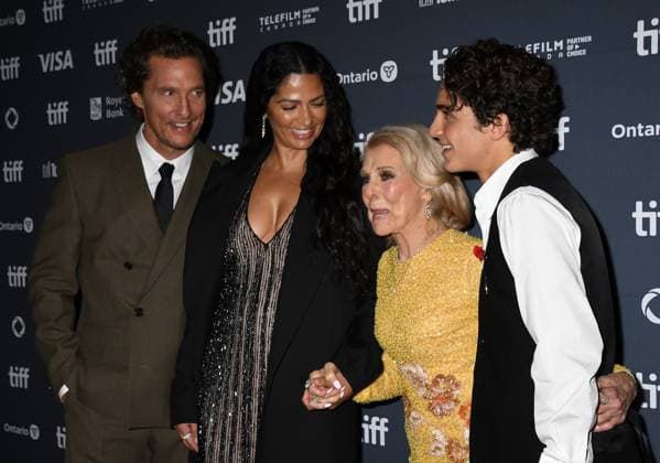 TORONTO, CA - SEPTEMBER 05: Matthew McConaughey, Camila Alves McConaughey, Mary Kathlene McCabe and Levi Alves McConaughey at the premiere of The Lost Bus during the 2025 Toronto International Film Festival at Princess of Wales Theatre on September 05, 2025 in Toronto, Canada. Copyright: xMediaPunchx