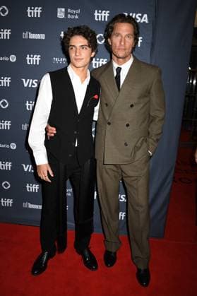 TORONTO, CA - SEPTEMBER 05: Levi Alves McConaughey and Matthew McConaughey at the premiere of The Lost Bus during the 2025 Toronto International Film Festival at Princess of Wales Theatre on September 05, 2025 in Toronto, Canada. Copyright: xMediaPunchx