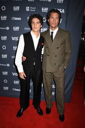 TORONTO, CA - SEPTEMBER 05: Levi Alves McConaughey and Matthew McConaughey at the premiere of The Lost Bus during the 2025 Toronto International Film Festival at Princess of Wales Theatre on September 05, 2025 in Toronto, Canada. Copyright: xMediaPunchx