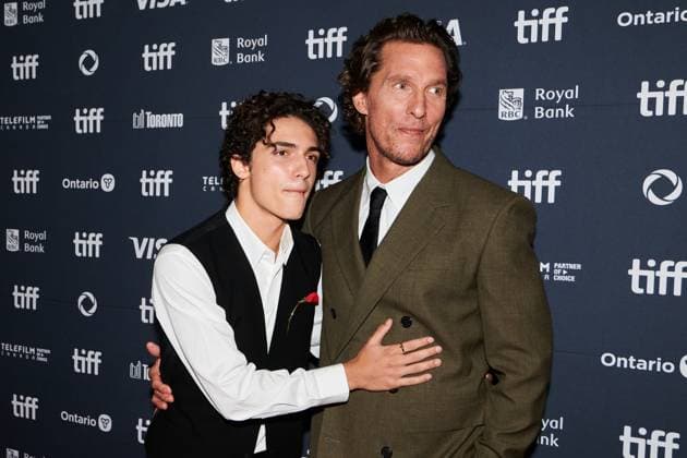 September 5, 2025, Toronto, On, Canada: Levi McConaughey (left) and Matthew McConaughey are photographed on the red carpet for the film The Lost Bus during the Toronto International Film Festival in Toronto, on Friday, Sept. 5, 2025. Toronto Canada  - ZUMAc35_ 20250905_zaf_c35_158 Copyright: xSammyxKoganx