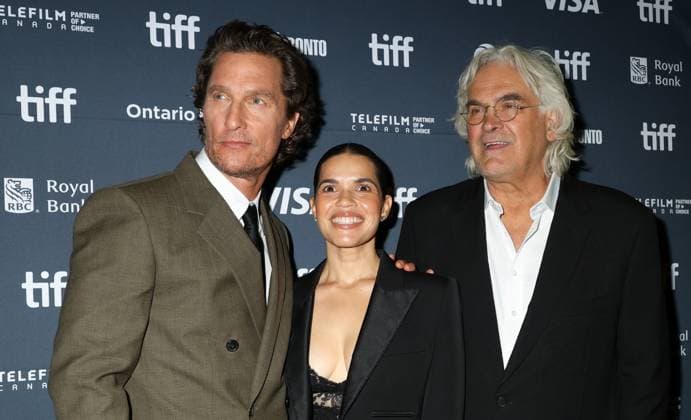 50th Toronto International Film Festival Red carpet of the film The lost bus Matthew McConaughey, America Ferrera and Paul Greengrass 448376 2025 09 05 Toronto Canada  Copyright: xIsabellexVautierx xStarfacex STAR_448376_087