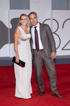 82nd Venice Film Festival Red carpet of the movie -Silent friend- Palazzo del Cinema - Venice Lido, Italy Claudia Gerini;Riccardo Sangiuliano 82nd Venice Film Festival Red carpet of the movie -Silent friend- Palazzo del Cinema - Venice Lido, Italy 5th September 2025  Copyright: xSGPx