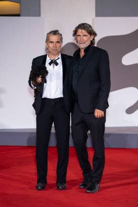 82nd Venice Film Festival Red carpet of the movie -Silent friend- Palazzo del Cinema - Venice Lido, Italy Piero Pelu ;Francesco Fei 82nd Venice Film Festival Red carpet of the movie -Silent friend- Palazzo del Cinema - Venice Lido, Italy 5th September 2025  Copyright: xSGPx