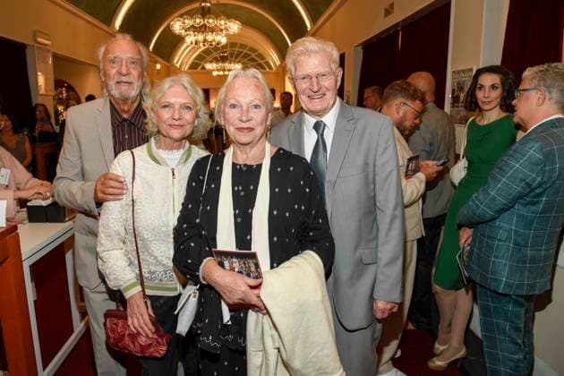 abb Achim Wolff and Rita Feldmeier left with company at the theater premiere of Der eingebildet Kranke on Dieter Hallervordens 90th birthday at Schlosspark Theater 05 09 2025 in Berlin Berlin Germany