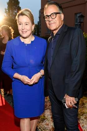 abb Franziska Giffey and Karsten Speck as guests at the theater premiere of Der eingebildet Kranke on Dieter Hallervordens 90th birthday at Schlosspark Theater 05 09 2025 in Berlin Berlin Germany