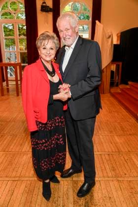 abb Dagmar Frederic and husband Klaus Lenk as guests at the theater premiere of Der eingebildet Kranke on Dieter Hallervordens 90th birthday at Schlosspark Theater 05 09 2025 in Berlin Berlin Germany