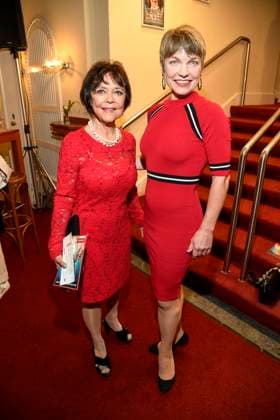 abb Simone Rethel Heesters and Antje Rietz Rote Kleider as guests at the theater premiere of Der eingebildet Kranke on Dieter Hallervordens 90th birthday at Schlosspark Theater 05 09 2025 in Berlin Berlin Germany