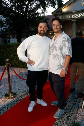 Citizen Lars Dietrich and his son guest at the pemiere Der eingebilkdet Kranke and Dieter Hallervordens 90th birthday at the Schloßparktheater in Berlinon 5 9 2025