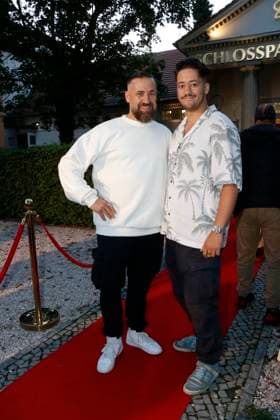 Citizen Lars Dietrich and his son guest at the pemiere Der eingebilkdet Kranke and Dieter Hallervordens 90th birthday at the Schloßparktheater in Berlinon 5 9 2025