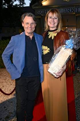 Wolfgang Bahro with his wife Barbara Bahro at the premiere of the play Der eingebildet Kranke and Dieter Hallervordens 90th birthday at the Schlosspark Theater Berlin, 05 09 2025 Foto:xN.xKubelkax xFuturexImagex hallervorden_5745