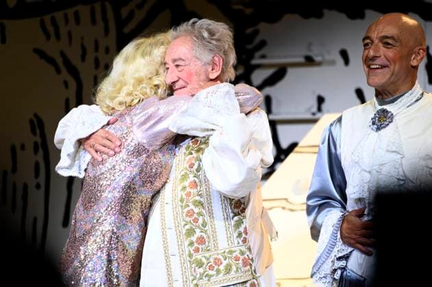 Dieter Hallervorden with his wife Christiane Zander at the premiere of the play Der eingebildet Kranke and Dieter Hallervordens 90th birthday at the Schlosspark Theater Berlin, 05 09 2025 Foto:xN.xKubelkax xFuturexImagex hallervorden_5763