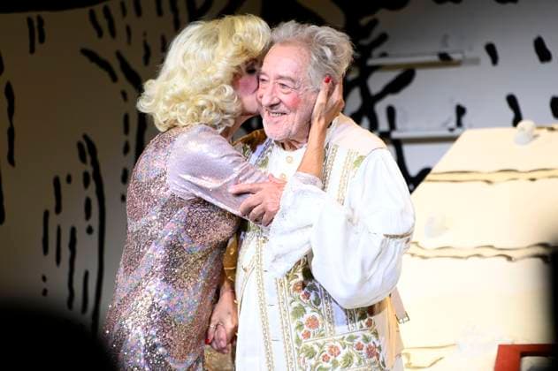Dieter Hallervorden with his wife Christiane Zander at the premiere of the play Der eingebildet Kranke and Dieter Hallervordens 90th birthday at the Schlosspark Theater Berlin, 05 09 2025 Foto:xN.xKubelkax xFuturexImagex hallervorden_5764