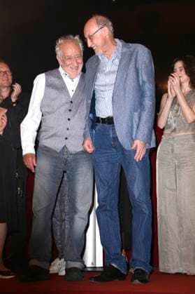 Dieter Hallervorden and Harald Effenberg at the premiere of the play Der eingebildet Kranke and Dieter Hallervordens 90th birthday at the Schlosspark Theater Berlin, 05 09 2025 Foto:xN.xKubelkax xFuturexImagex hallervorden_5773