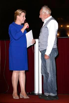 Franziska Giffey and Dieter Hallervorden at the premiere of the play Der eingebildet Kranke and Dieter Hallervordens 90th birthday at the Schlosspark Theater Berlin, 05 09 2025 Foto:xN.xKubelkax xFuturexImagex hallervorden_5786