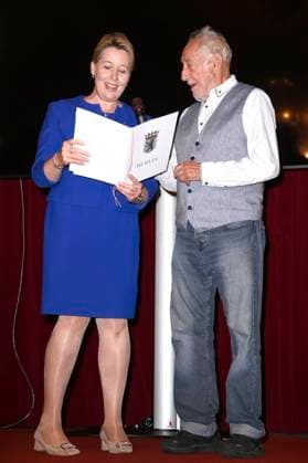 Franziska Giffey and Dieter Hallervorden at the premiere of the play Der eingebildet Kranke and Dieter Hallervordens 90th birthday at the Schlosspark Theater Berlin, 05 09 2025 Foto:xN.xKubelkax xFuturexImagex hallervorden_5788