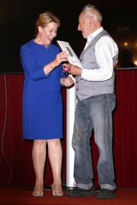 Franziska Giffey and Dieter Hallervorden at the premiere of the play Der eingebildet Kranke and Dieter Hallervordens 90th birthday at the Schlosspark Theater Berlin, 05 09 2025 Foto:xN.xKubelkax xFuturexImagex hallervorden_5789