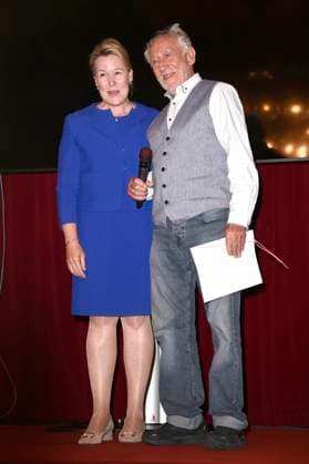 Franziska Giffey and Dieter Hallervorden at the premiere of the play Der eingebildet Kranke and Dieter Hallervordens 90th birthday at the Schlosspark Theater Berlin, 05 09 2025 Foto:xN.xKubelkax xFuturexImagex hallervorden_5790