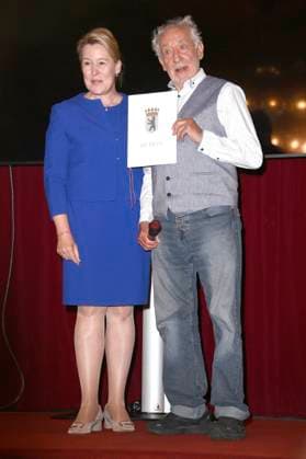 Franziska Giffey and Dieter Hallervorden at the premiere of the play Der eingebildet Kranke and Dieter Hallervordens 90th birthday at the Schlosspark Theater Berlin, 05 09 2025 Foto:xN.xKubelkax xFuturexImagex hallervorden_5791