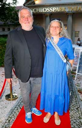 Markus and Beate Beeth Mein Stadtviertel at the premiere of Der eingebildet Kranke and Dieter Hallervordens 90th birthday at the Schloßpark Theater Berlin