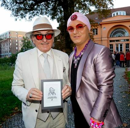 Lo Graf von Blickensdorf, Julian F M Stöckel at the premiere of Der eingebildet Kranke and Dieter Hallervordens 90th birthday at the Schloßpark Theater Berlin