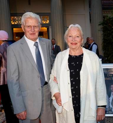 Peter Bause with his wife Helena Büdner Bause at the premiere of Der eingebildet Kranke and Dieter Hallervordens 90th birthday at the Schloßpark Theater Berlin
