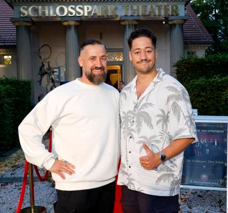 Citizen Lars Dietrich with son Sean Dietrich at the premiere of Der eingebildet Kranke and Dieter Hallervordens 90th birthday at the Schloßpark Theater Berlin