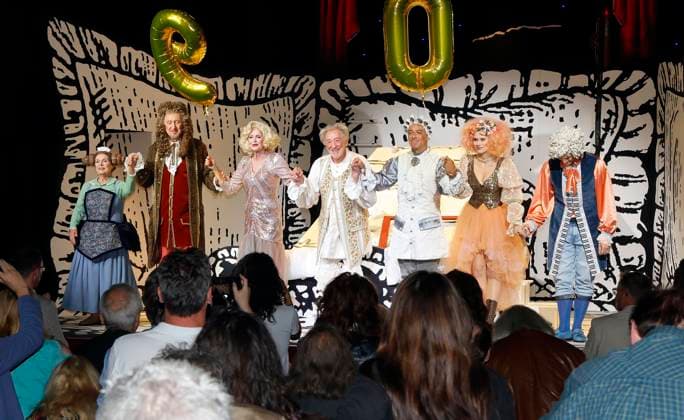 at the premiere of Der eingebildet Kranke and Dieter Hallervordens 90th birthday at the Schloßpark Theater Berlin