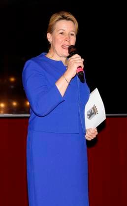 Franziska Giffey at the premiere of Der eingebildet Kranke and Dieter Hallervordens 90th birthday at the Schloßpark Theater Berlin