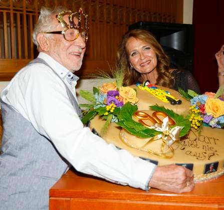 Dieter Hallervorden with his wife Christiane Hallervorden at the premiere of Der eingebildet Kranke and Dieter Hallervordens 90th birthday at the Schloßpark Theater Berlin