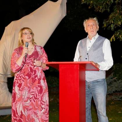 Nathalie Hallervorden, Dieter Hallervorden at the premiere of Der eingebildet Kranke and Dieter Hallervordens 90th birthday at the Schloßpark Theater Berlin