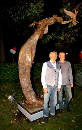 Dieter Hallervorden, Woytek Bildhauer at the premiere of Der eingebildet Kranke and Dieter Hallervordens 90th birthday at the Schloßpark Theater Berlin