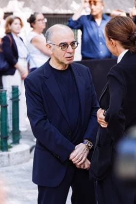 Milan, the chapel of rest of designer Giorgio Armani at the Armani Teatro at Via Bergognone 59. In the photo: Giuseppe Tornatore  Copyright: xAlessandroxBremecx xipa-agency.netx xx IPA_Agency_IPA64311057